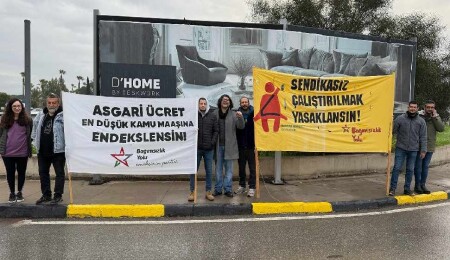 Bağımsızlık Yolu özel sektör çalışanlarına destek olmak için eylem yaptı