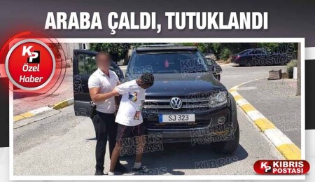 Girne’de güpegündüz araba çalan hırsız yakalandı