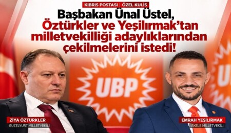 Başbakan Ünal Üstel, Öztürkler ve Yeşilırmak’tan milletvekilliği adaylıklarından çekilmelerini istedi!