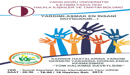 YDÜ Halkla İlişkiler ve Tanıtım Bölümü ögrencilerinden anlamlı kermes