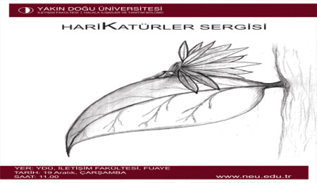 YDÜ İletişim Fakültesi öğrencilerinden karikatür sergisi