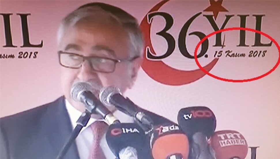 15 Kasım törenlerinde 'tarihi' hata