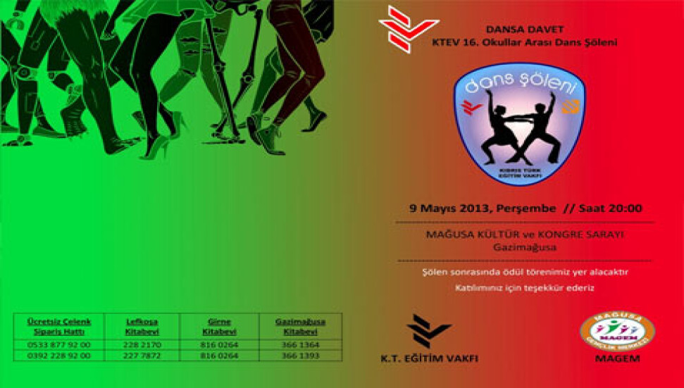 16'ncı Okullar Arası Dans Şöleni, 9 Mayıs Perşembe akşamı gerçekleştirilecek