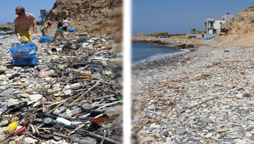 Bir sahil daha gönüllüler tarafından temizlendi