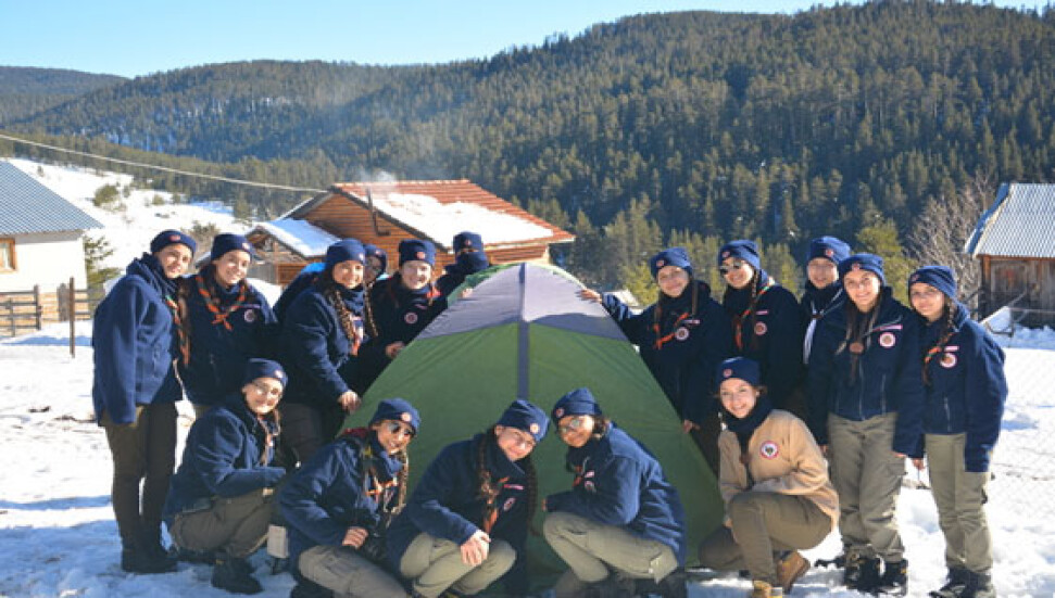 Bolu Aladağ İleri Düzey Kış Kampına KKTCden izciler de katıldı