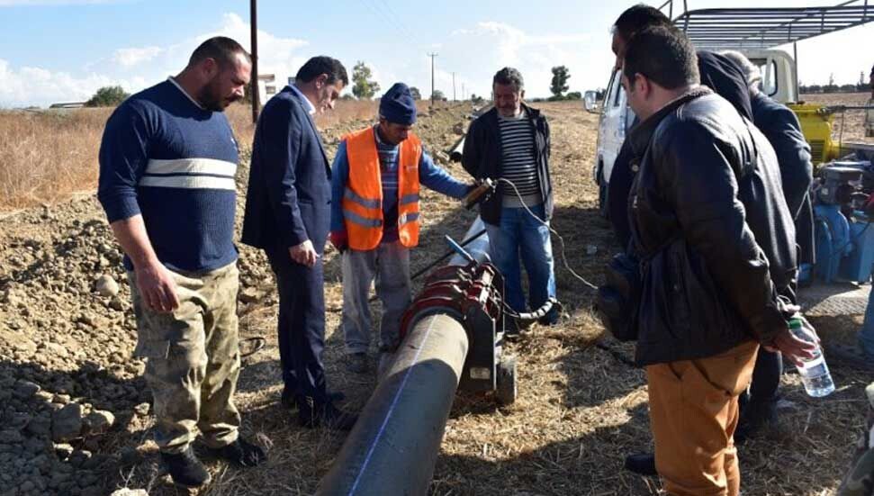Su İşleri Dairesi’nin bugüne kadarki en büyük projesinde ilk borunun montajı yapıldı