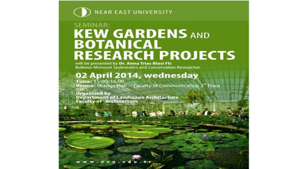 Uzman botanikçi Dr. Anna Trias Blasi YDÜ'de seminer verecek