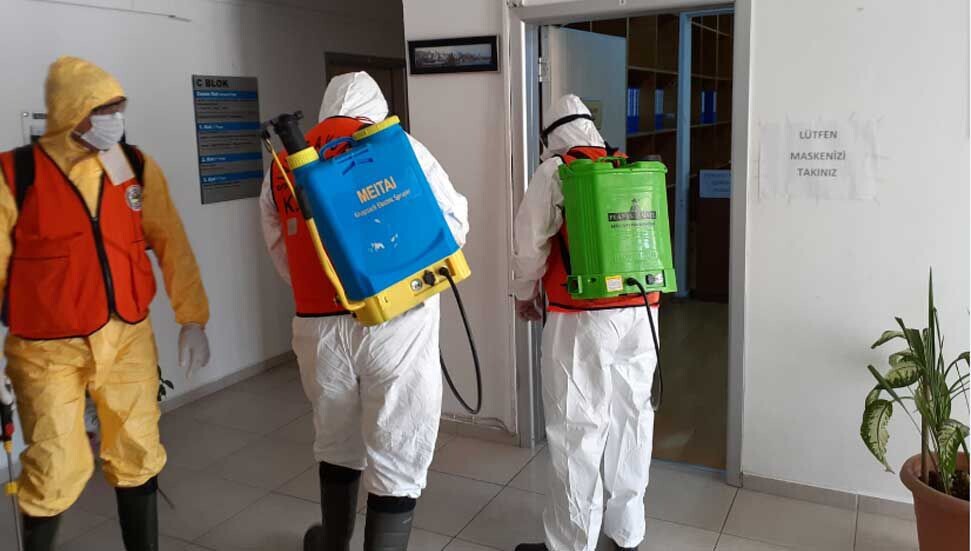 Başbakanlık ve Maliye Bakanlığı’nda dekontaminasyon çalışmaları yapıldı