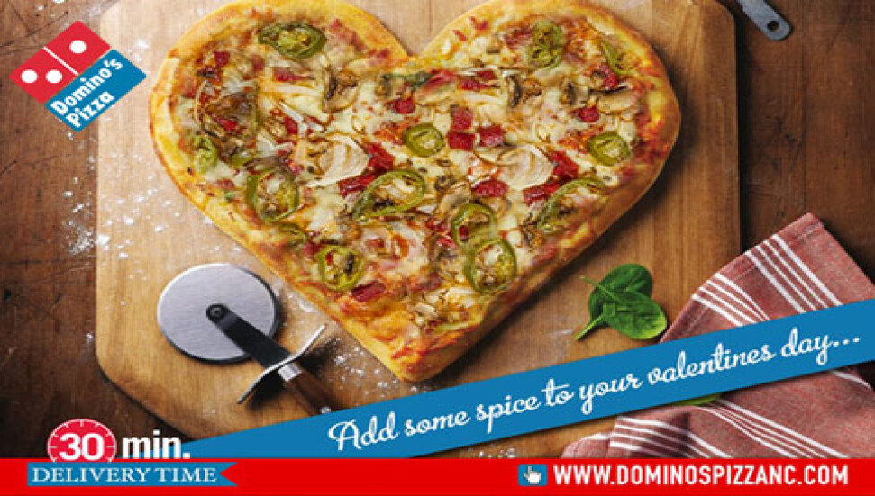 Sevgililer Günü'ne özel kalp pizza