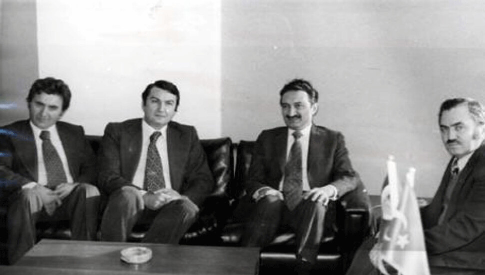 Denktaş'ın cenaze töreninde Ecevit hükümeti bakanları...