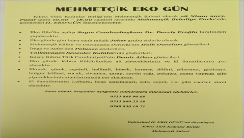 Mehmetçik 2. Eko Gün 28 Nisan Pazar günü yapılıyor