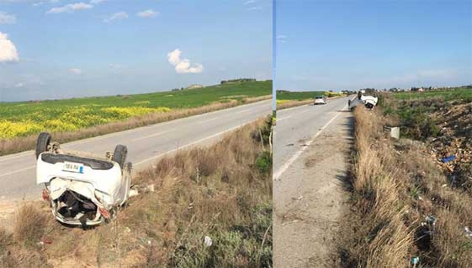 Geçitkale-İskele anayolunda kaza: 2 yaralı