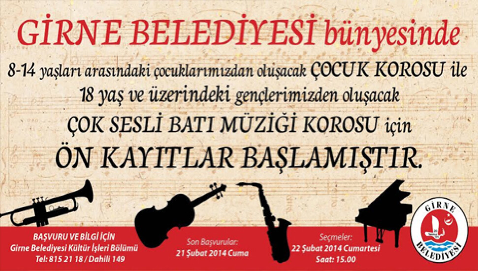 Girne Belediyesi'nden çocuklara ve gençlere müjde...