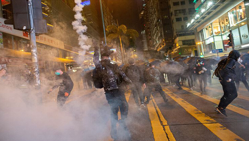 Hong Kong'da Çin'in Güvenlik Yasası girişimine protesto