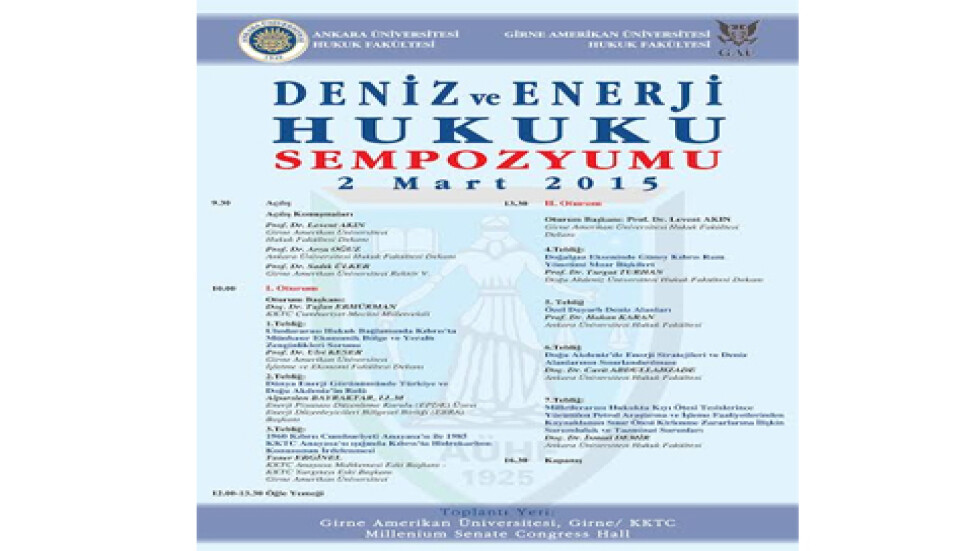 GAÜden Deniz ve Enerji Hukuku sempozyumu