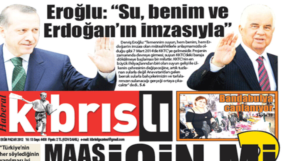Eroğlu: "Su benim ve Erdoğan'ın imzasıyla"