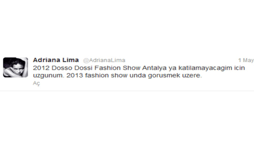 Adriana Lima'dan Türkçe açıklama