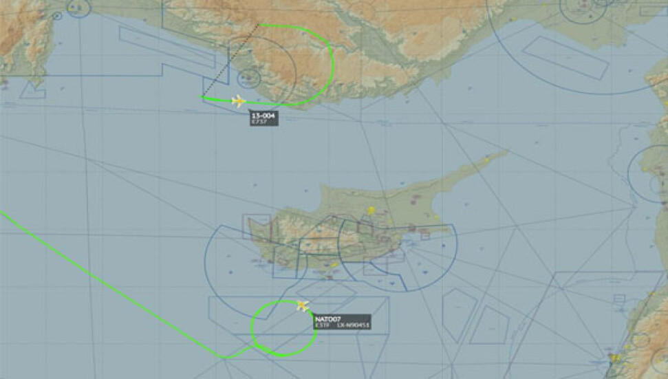 NATO uçağı Güney Kıbrıs'ta gözlem uçuşu gerçekleştirdi