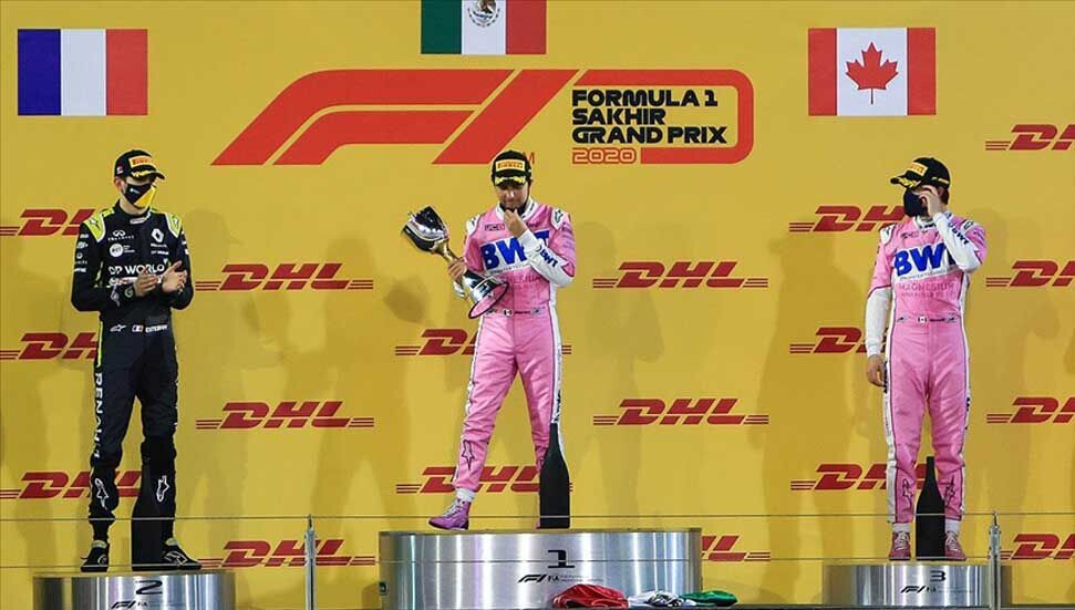 Sergio Perez Sakhir Grand Prix'sinde F1 kariyerinin ilk birinciliğini kazandı