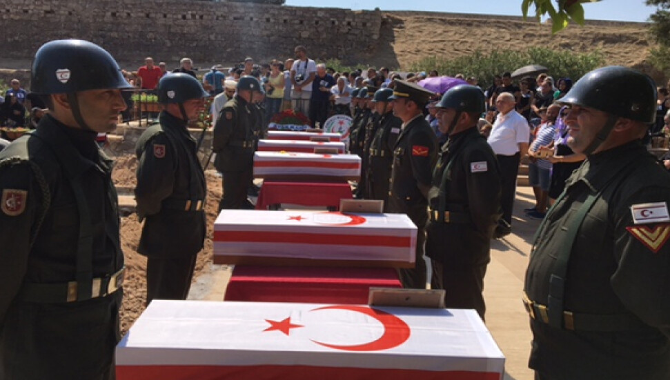 Terazi Şehitleri bugün Gazimağusa Canbulat Şehitliğine defnedildi