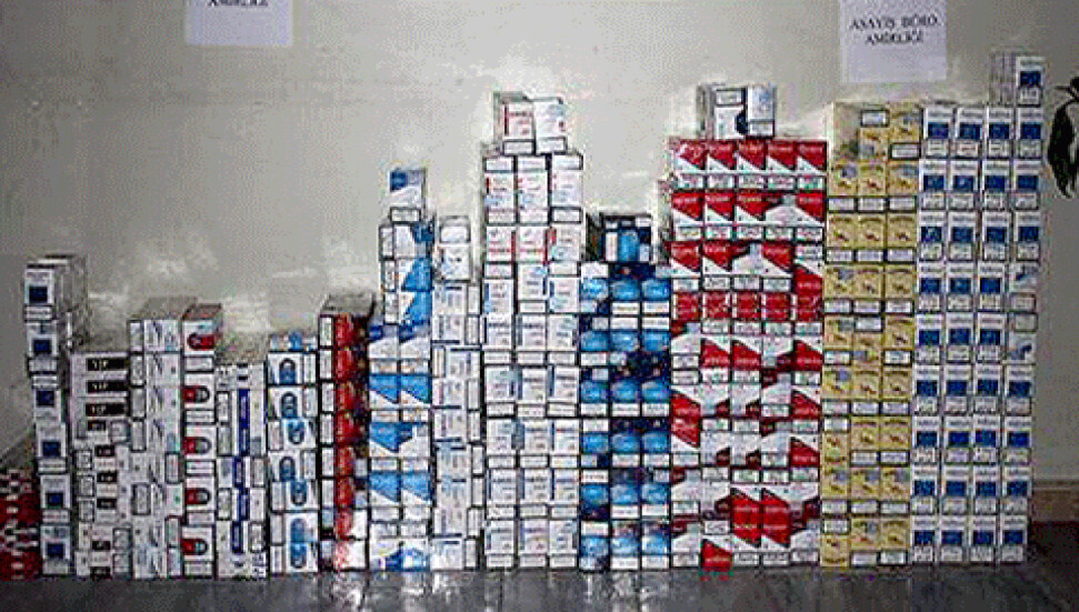 250 karton gümrüksüz sigara