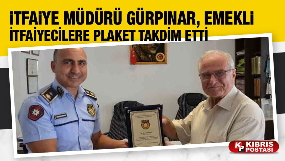 İtfaiye Haftası etkinlikleri kapsamında emekli itfaiyecilere plaket takdim edildi
