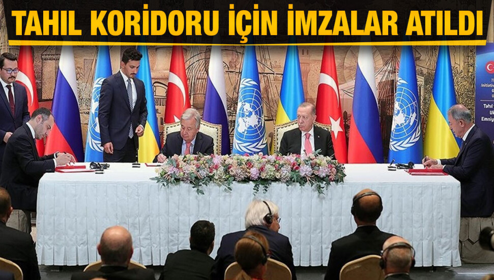 Tahıl koridoru için imzalar İstanbul'da atıldı