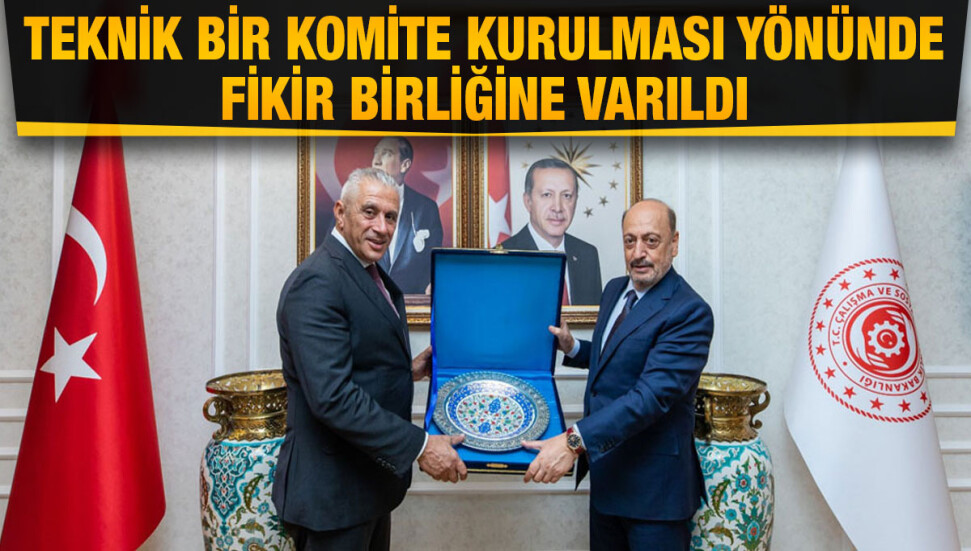 Bakan Taçoy, Türkiye Çalışma ve Sosyal Güvenlik Bakanı Vedat Bilgin ile görüştü