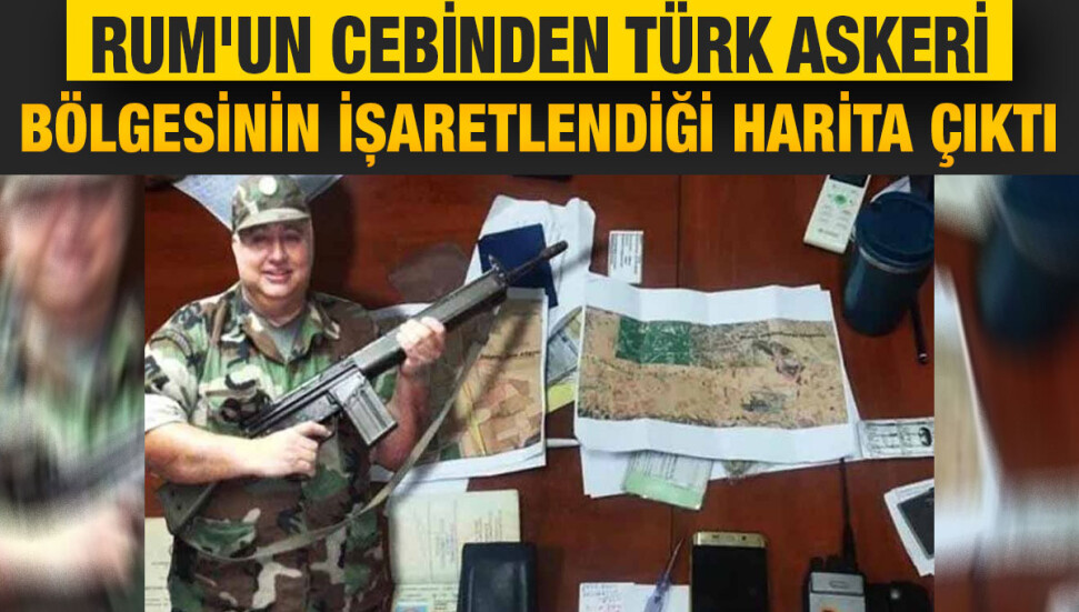 KKTC'de bir Rum'un aracından Türk askeri bölgesinin işaretlendiği harita çıktı