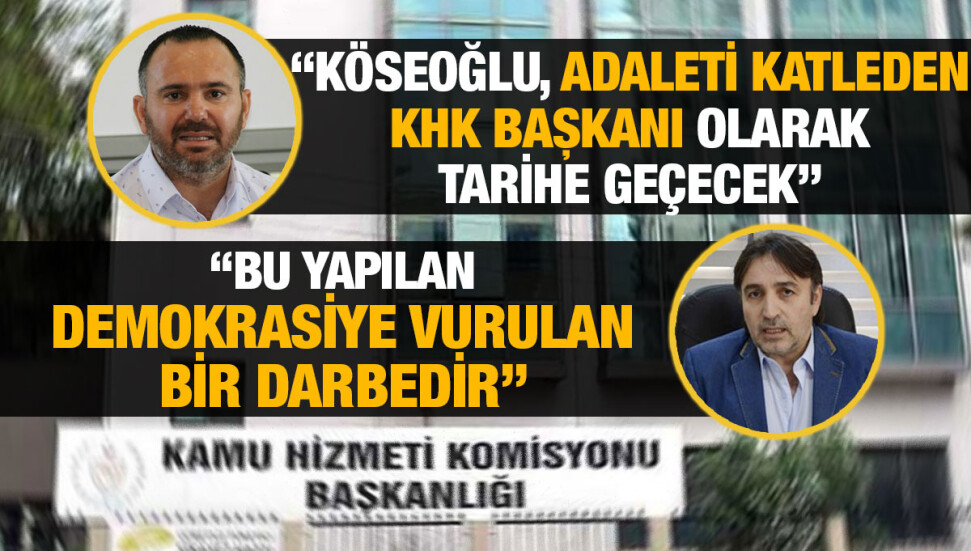 KTAMS Başkanı Bengihan ve Kamu-Sen Başkanı Atan, KHK önünde açıklama yaptı