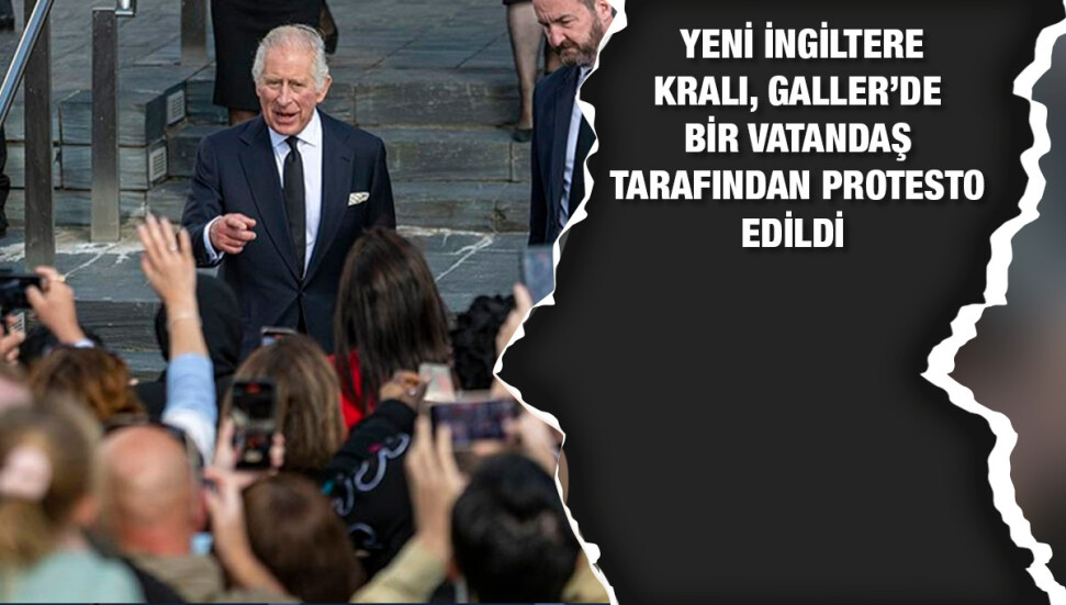 Kral 3. Charles, Galler'de bir vatandaş tarafından protesto edildi