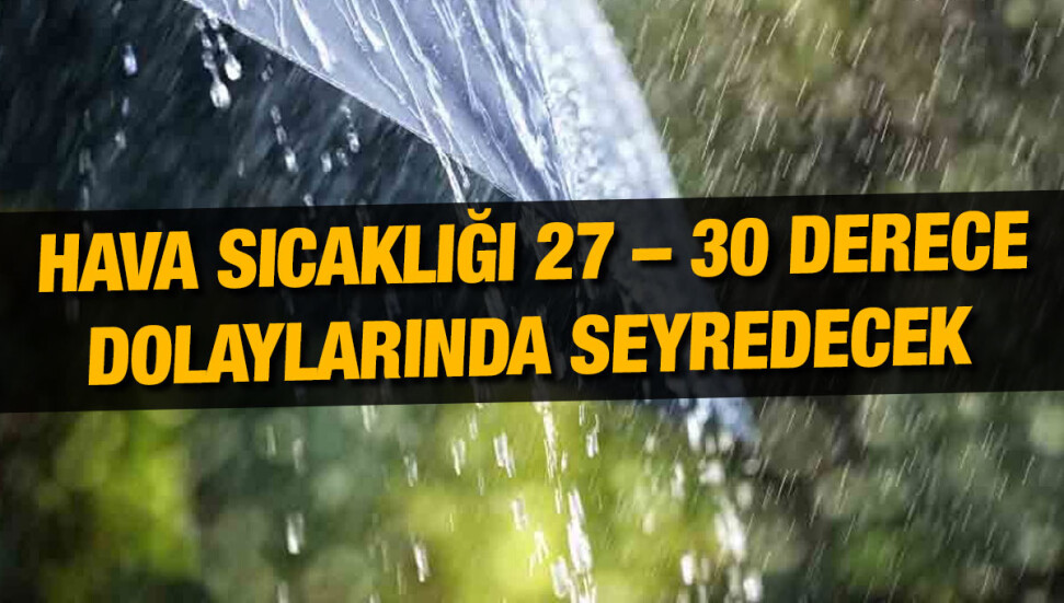 Hafta sonu ve Pazartesi günü yağmur bekleniyor