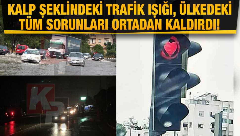 Ülkenin gündemi: ‘Kalp’ şeklinde yanan trafik ışıkları