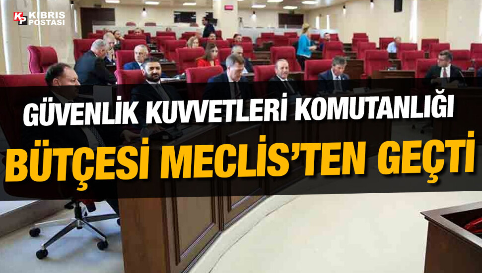 Güvenlik Kuvvetleri Komutanlığı Bütçesi Meclis’ten geçti