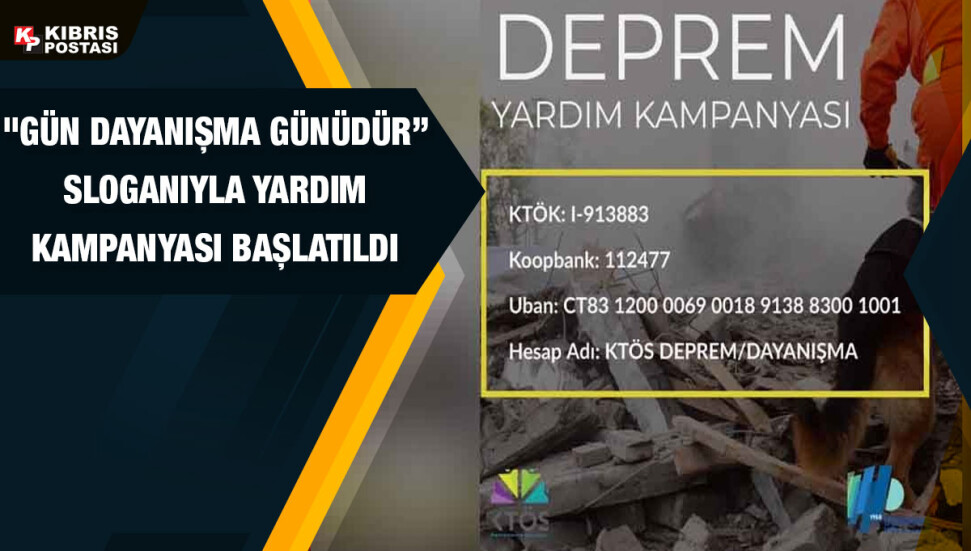 Öğretmenler Kooperatifi ve KTÖS deprem yardım kampanyası başlattı