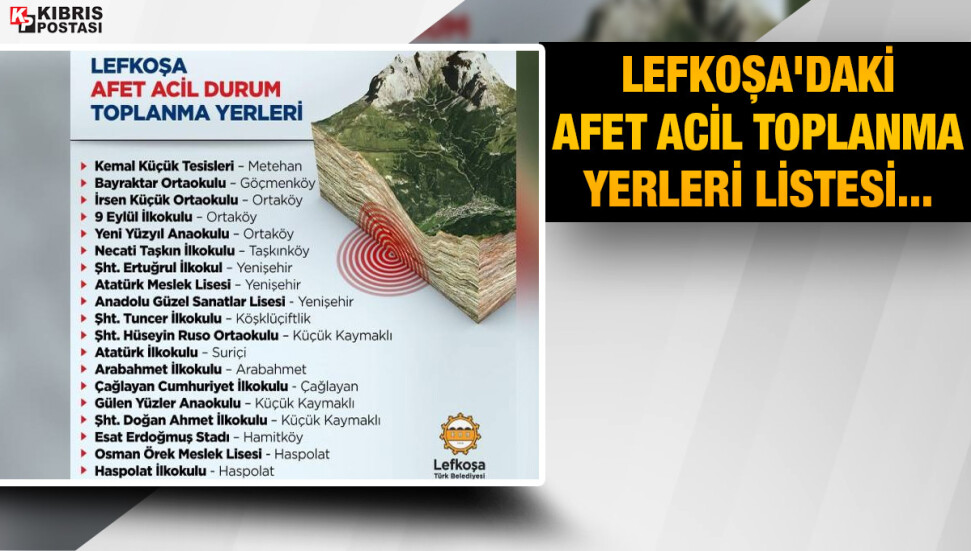LTB Başkanı Mehmet Harmancı, Afet Acil Toplanma Yerleri Listesi'ni paylaştı