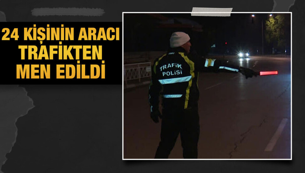 Trafik kontrollerinde 1698 sürücü kontrol edildi, 289 sürücü rapor edildi