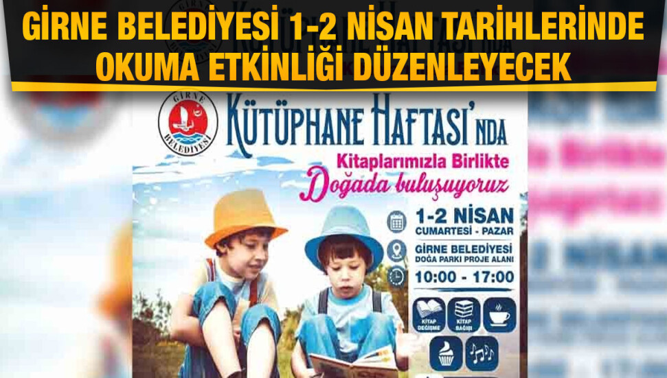 Girne Belediyesi okuma etkinliği düzenliyor