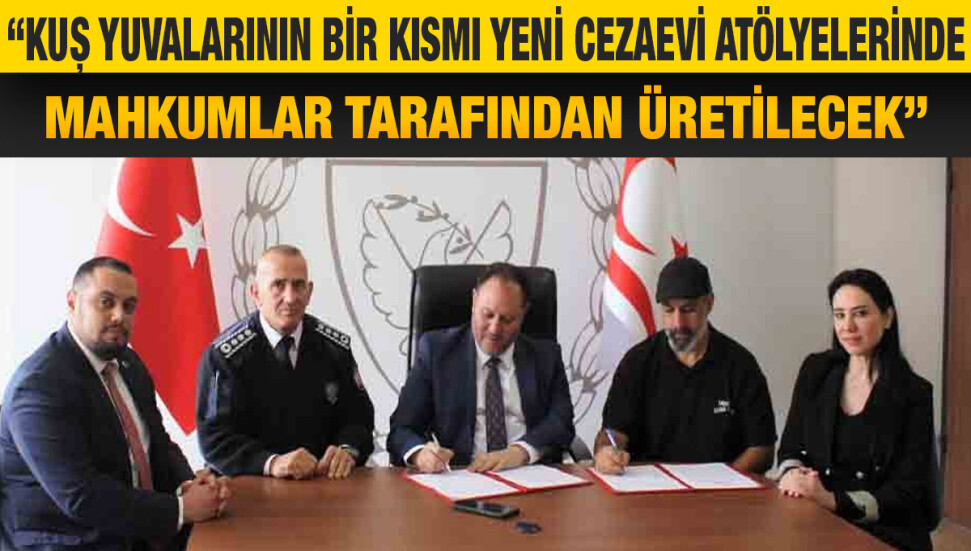 Merkezi Cezaevi ile Kıbrıs Yaban Hayat Araştırma Enstitüsü arasında iş birliği protokolü imzalandı