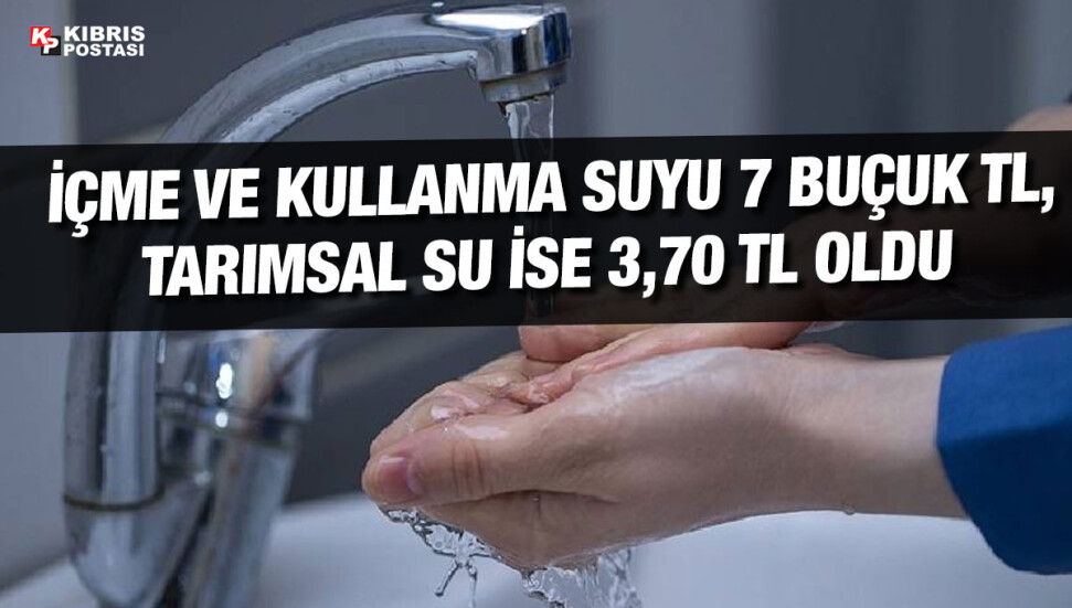 Devletin, belediyelere sattığı içme ve kullanma suyunun ton fiyatı 7 buçuk TL’ye yükseldi