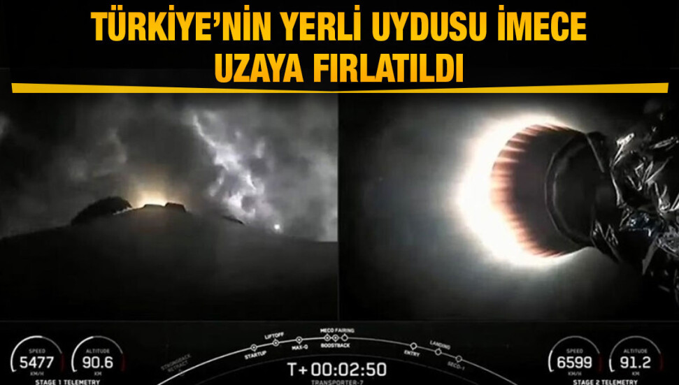 Türkiye'nin ilk yerli ve milli uydusu İMECE uzaya fırlatıldı