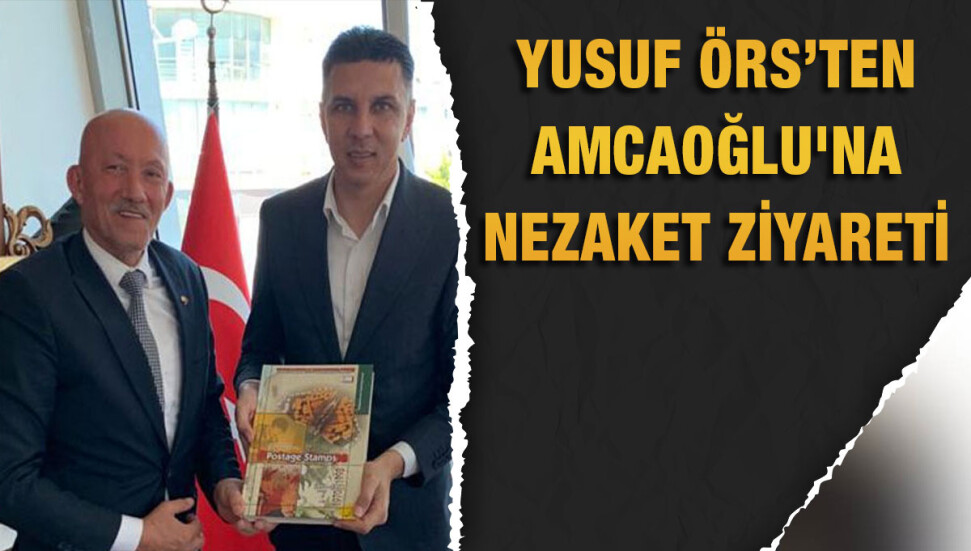 Posta Dairesi Müdürü Yusuf Örs, Hüseyin Amcaoğlu'nu ziyaret etti