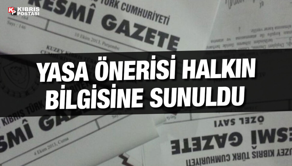 Belediyeler (Değişiklik) Yasa Önerisi, halkın bilgisine sunuldu 