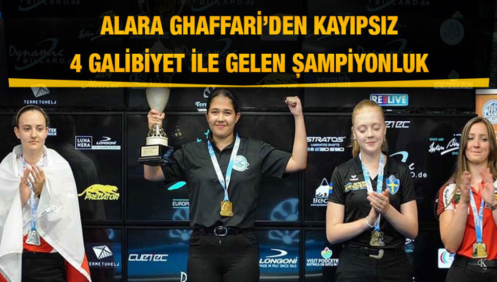Alara Ghaffari Avrupa Şampiyonu oldu
