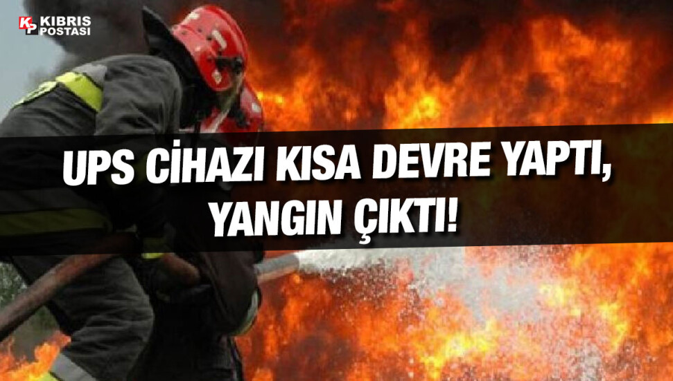 Haspolat’taki bir ofiste yangın: Evraklar, kablolar ve hard disk yandı!