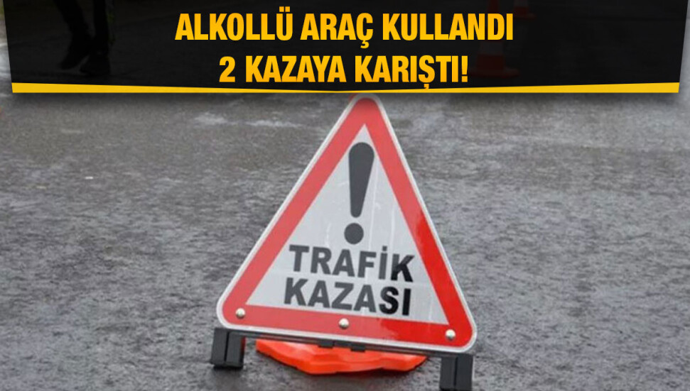 Alkollü sürücü korkuttu: Uladzislau Rohau önce motosiklete sonra araca çarptı!