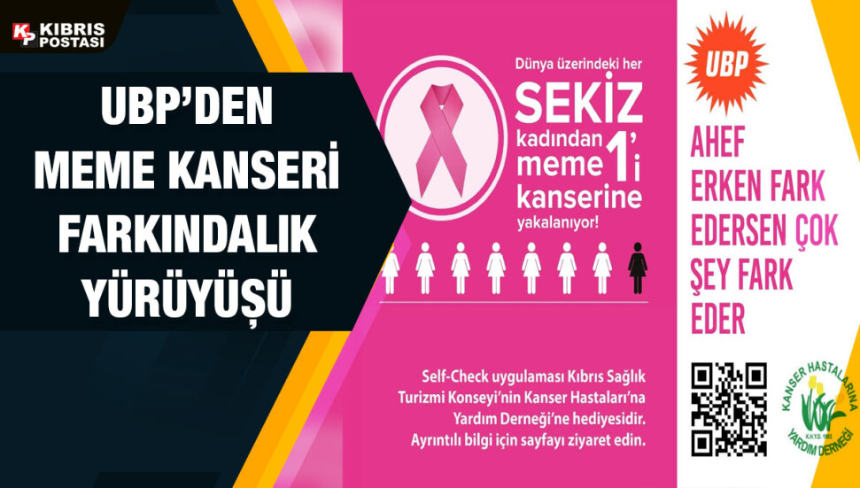 UBP, meme kanserine karşı farkındalık yürüyüşü düzenleniyor
