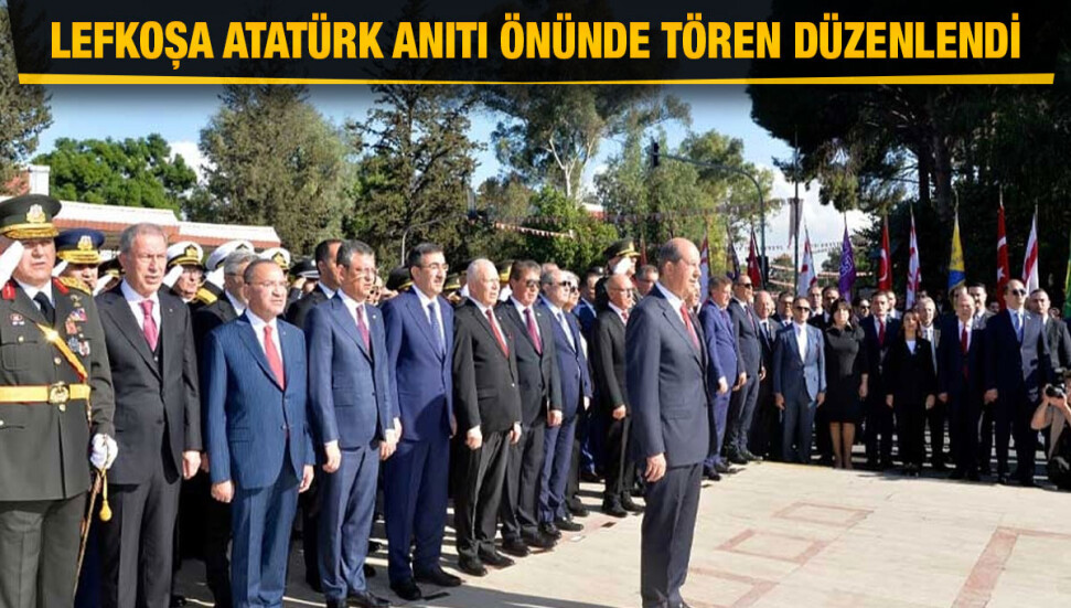 Lefkoşa Atatürk Anıtı önünde tören düzenlendi
