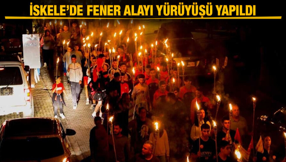 İskele’de Cumhuriyet yürüyüşü ve fener alayı yapıldı