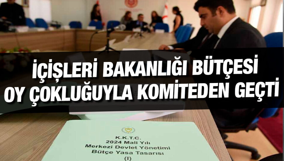 İçişleri Bakanlığı’nın 2 milyar 384 milyon 355 bin 400 TL’lik bütçesi komiteden geçti 